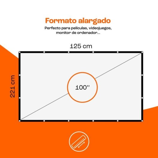 Nilait Scene Lite Proyector 150 lúmenes ANSI HD + PcCom Essential Scenify Pantalla Proyector 100"
