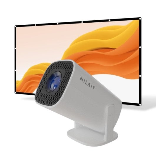 Nilait Scene Lite Proyector 150 lúmenes ANSI HD + PcCom Essential Scenify Pantalla Proyector 100"