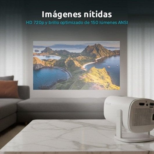 Nilait Scene Lite Proyector 150 lúmenes ANSI HD + PcCom Essential Scenify Pantalla Proyector 100"