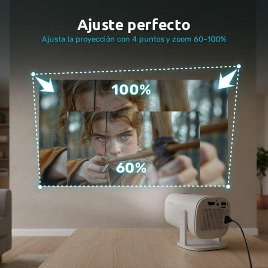 Nilait Scene Lite Proyector 150 lúmenes ANSI HD + PcCom Essential Scenify Pantalla Proyector 100"