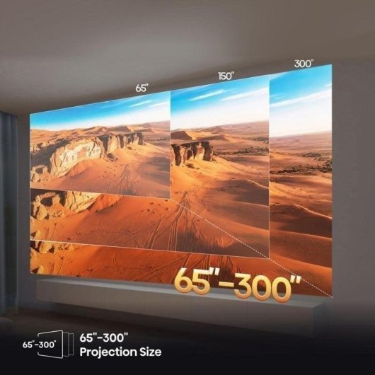 Proyector Hisense C3 UHD 4K 2500 Lúmenes 300" Láser DLP Smart TV JBL Portátil