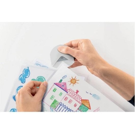 Laminatrice Leitz iLAM Home A4 grigia e bianca accessori riscaldamento rapido