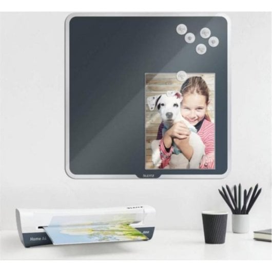 Laminatrice Leitz iLAM Home A4 grigia e bianca accessori riscaldamento rapido