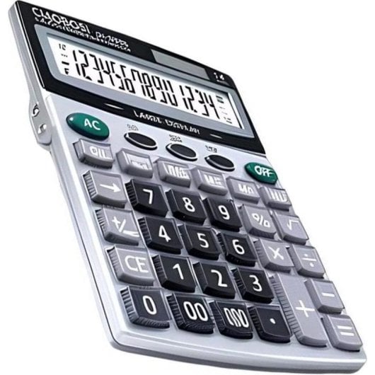 Calculatrice de bureau Avizar DX-9988 14 chiffres double alimentation gris