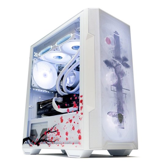 MSI MAG FORGE M100R Semi Torre mATX Cristal Templado USB 3.2 ARGB Blanca Japan By PcCom
