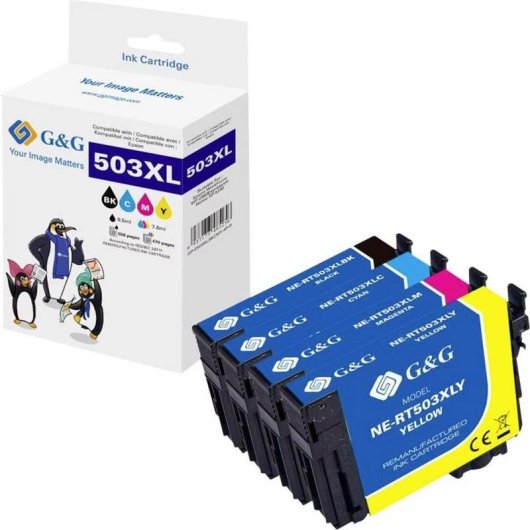 Cartuccia d'inchiostro G&G GP-E503XLBKCMY-4P-R compatibile Epson 503XL 4 colori XL