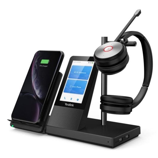 Auriculares Yealink WH66 Dual UC inalámbricos Bluetooth para oficina con Cancelación de Ruido negros