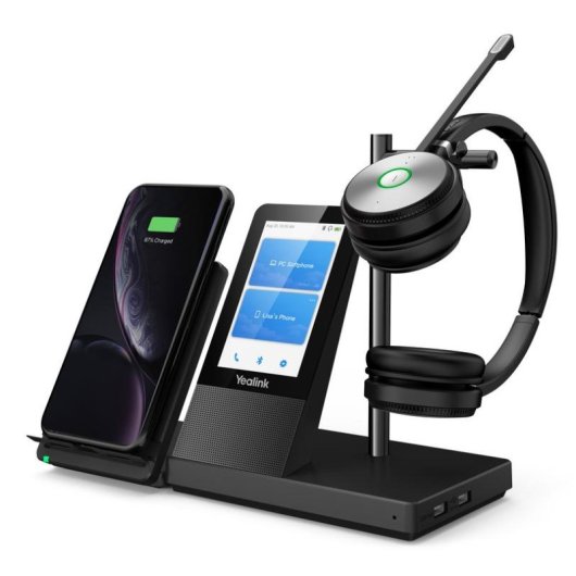 Auriculares Yealink WH66 Dual UC inalámbricos Bluetooth para oficina con Cancelación de Ruido negros