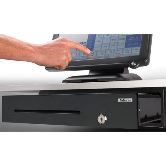 Cassetto portadenaro Safescan LD-4141 acciaio nero 4 banconote 8 monete 24 V