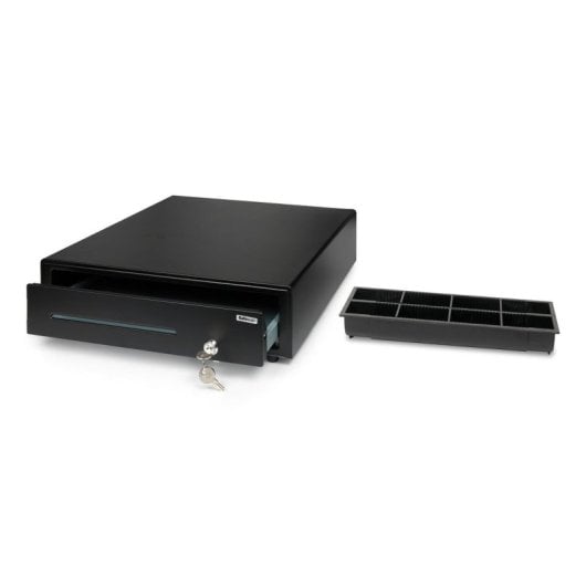 Cassetto portadenaro Safescan LD-4141 acciaio nero 4 banconote 8 monete 24 V