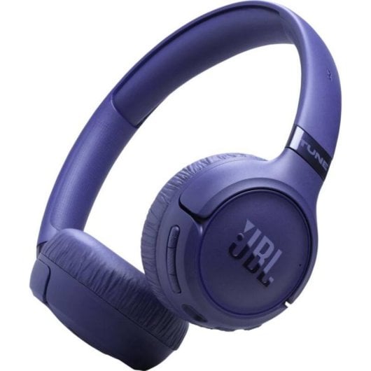 Auriculares JBL Tune 680NC sem fios Bluetooth com Cancelamento de Ruído Adaptativo, Microfone, Dobráveis, Azul
