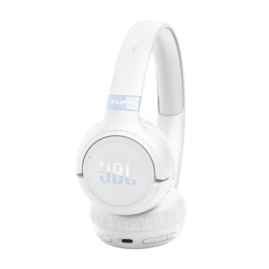 Auriculares JBL Tune 680NC sem fios Bluetooth com Cancelamento de Ruído Adaptativo, Microfone e Dobráveis, Branco