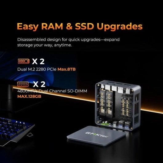 Mini PC GMKtec M6 Ultra AMD Ryzen 5 7640HS 32GB 1TB SSD Radeon 760M Windows 11 Pro USB4