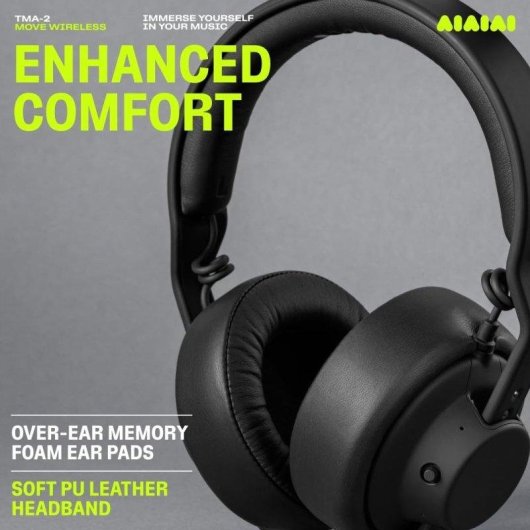 Auriculares AIAIAI TMA-2 Move Wireless inalámbricos Bluetooth para música Diseño modular Negros
