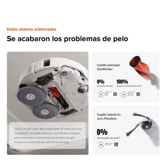 Aspirador Robô com Mopa Roborock Qrevo Edge 2 Pro Com Esvaziamento Automatico Navegação LiDAR 25.000 Pa