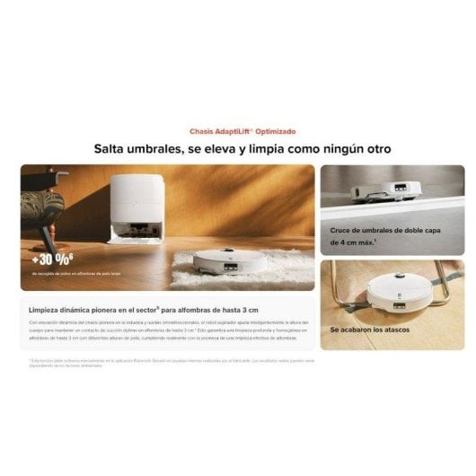 Robot Aspirador y Fregasuelos Roborock Qrevo Edge 2 Pro con Autovaciado Navegación LiDAR 25.000 Pa Control por Voz IA