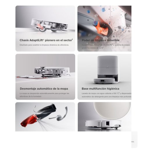 Aspirador Robô com Mopa Roborock Qrevo Edge 2 Pro Com Esvaziamento Automatico Navegação LiDAR 25.000 Pa