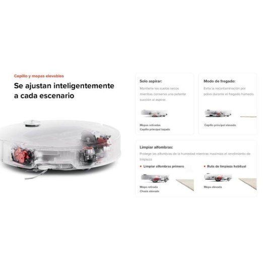 Robot Aspirador y Fregasuelos Roborock Qrevo Edge 2 Pro con Autovaciado Navegación LiDAR 25.000 Pa Control por Voz IA