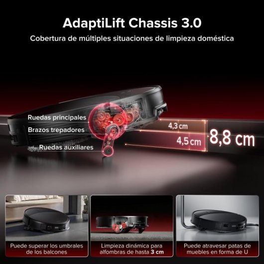 Aspirador Robô com Mopa Roborock Saros 20X Com Esvaziamento Automatico Navegação IA 36.000 Pa Controlo por Voz