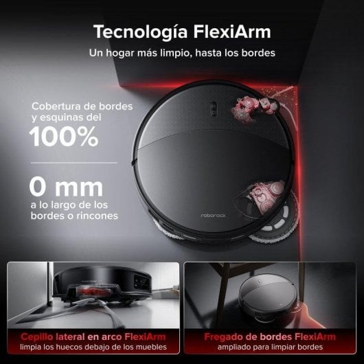 Robot Aspirador y Fregasuelos Roborock Saros 20X con Autovaciado Navegación IA 36.000 Pa Control por Voz