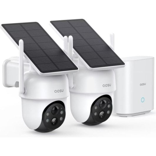 Cámara IP Aosu C9C-2H 2K Visión Nocturna Exterior IA Panel Solar Control por Voz