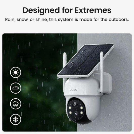 Cámara IP Aosu C9C-2H 2K Visión Nocturna Exterior IA Panel Solar Control por Voz