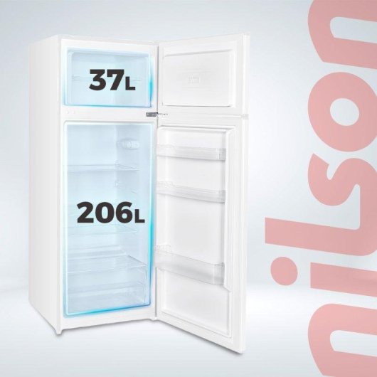 Frigorífico Dos Puertas Nilson NF145500E Defrost 143cm 206L E Blanco