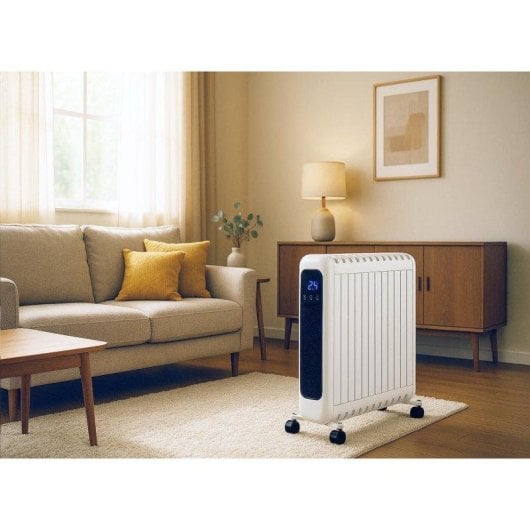 Convector Eléctrico Rointe Style 1000-2000W Blanco con Humidificador y Panel Táctil