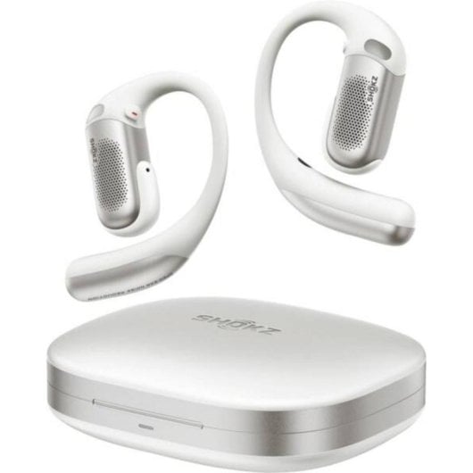 Auriculares Shokz OpenFit Pro inalámbricos Bluetooth con Cancelación de Ruido, Micrófono y sonido Dolby Atmos, blancos