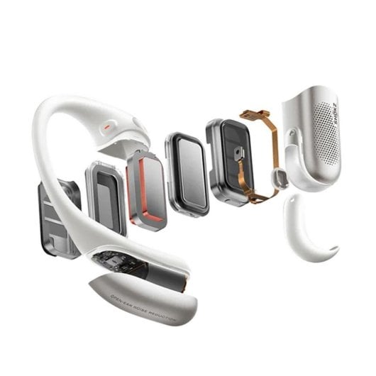 Auriculares Shokz OpenFit Pro inalámbricos Bluetooth con Cancelación de Ruido, Micrófono y sonido Dolby Atmos, blancos