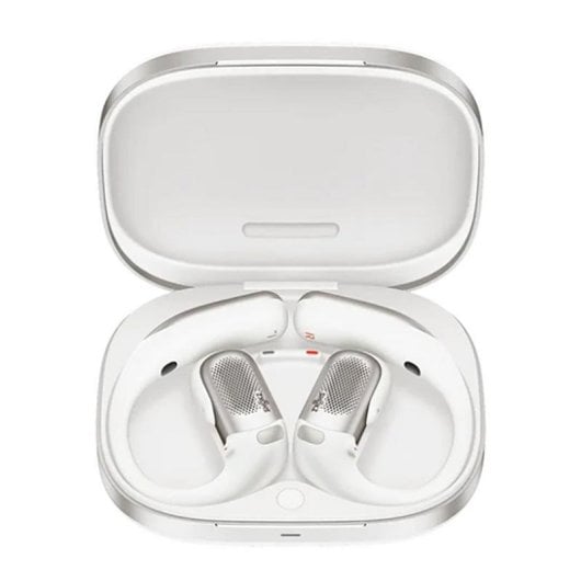 Auriculares Shokz OpenFit Pro inalámbricos Bluetooth con Cancelación de Ruido, Micrófono y sonido Dolby Atmos, blancos