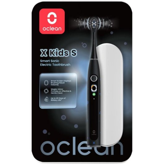 Cepillo dental eléctrico Clean Oclean X Kids Set sónico 79200 rpm 5 modos IPX7 negro