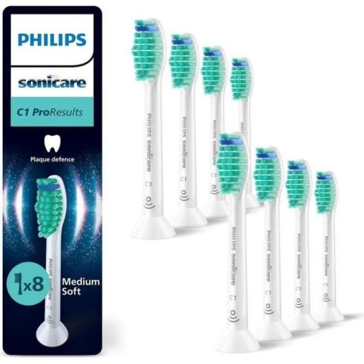 Recargas Escovas Dentes Philips Sonicare ProResults HX6018/87 8 Unidades Limpeza Profunda