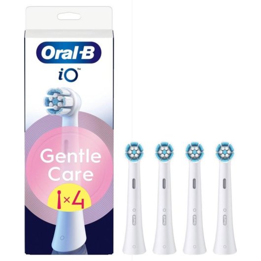 Cabeça de escova Oral-B iO Gentle Care branco suave 4 unidades