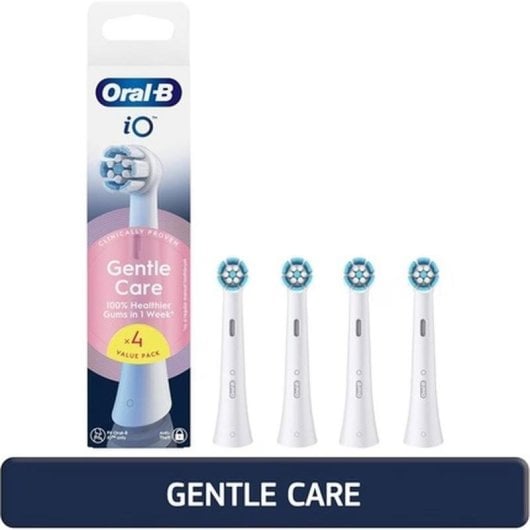 Cabeça de escova Oral-B iO Gentle Care branco suave 4 unidades
