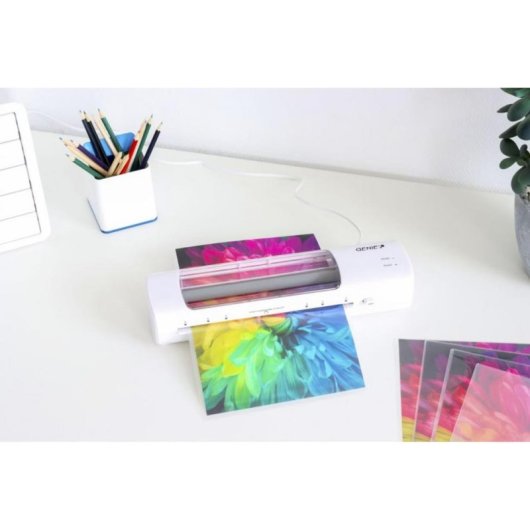Laminatrice Genie LA 450 T A4 fenêtre LED ABS 230 mm 300 mm/min blanche