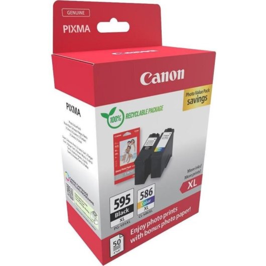 Cartucho de tinta Canon 7170C004 XL Negro y Color Pack con papel fotográfico