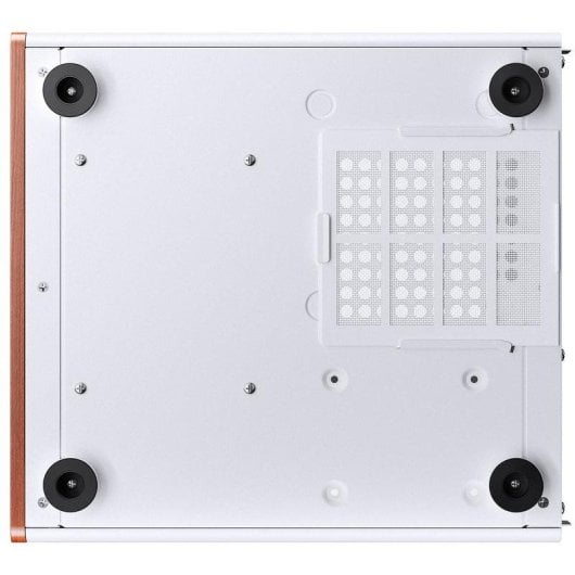 Caixa Mini Tower Jonsbo V12 White vidro temperado vista panorâmica