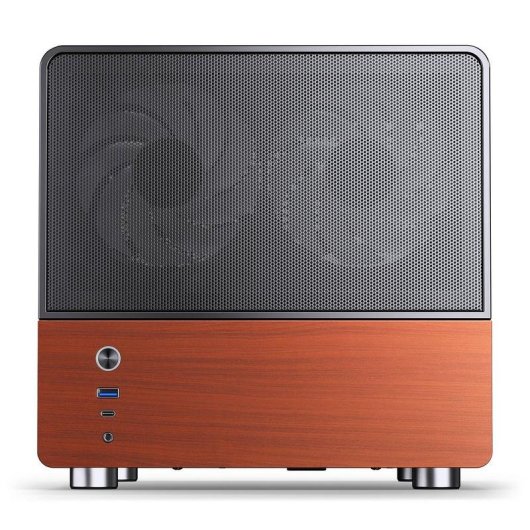 Caixa Mini Tower Jonsbo V12 Black vidro temperado vista panorâmica