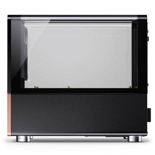 Caixa Mini Tower Jonsbo V12 Black vidro temperado vista panorâmica