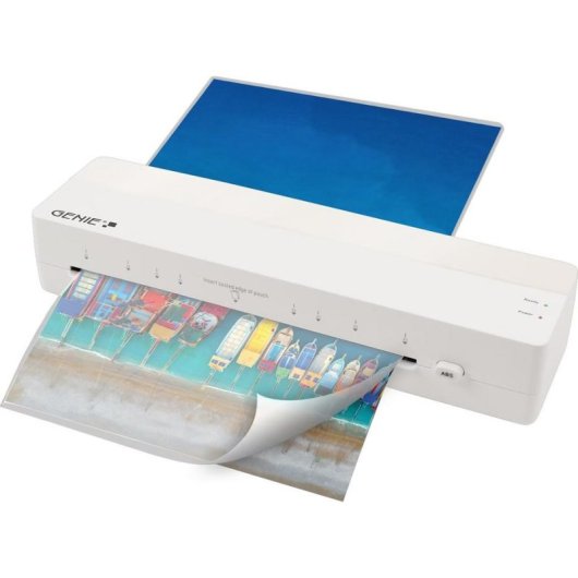 Laminadora Genie LA 400 A3 blanca 2 rodillos 80-125 µm 300 mm/min