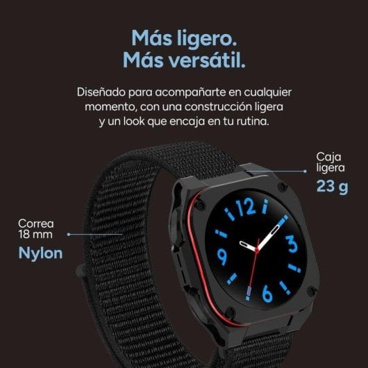 Ksix Zenthium Bluetooth 44mm AMOLED Preto IP68 Autonomia 30 Dias Compatível Android iOS