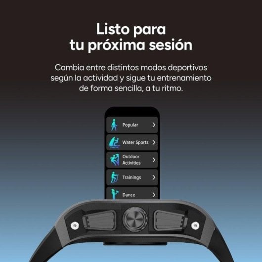 Ksix Hero 2 Bluetooth 44mm IPS Cinzento Caixa Zinco Pulseira Silicone Preta IP68