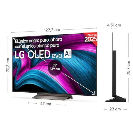 TV LG OLED OLED55C5ELB 55" 4K UltraHD 120Hz Smart TV WebOS HDR10 Dolby Vision Atmos
