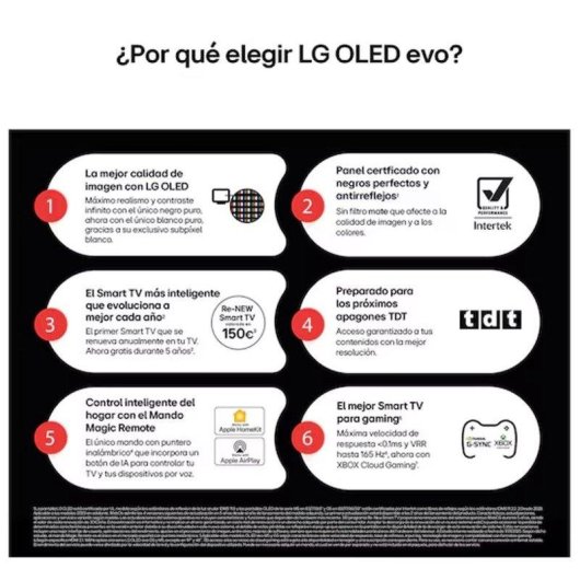 TV LG OLED OLED55C5ELB 55" 4K UltraHD 120Hz Smart TV WebOS HDR10 Dolby Vision Atmos