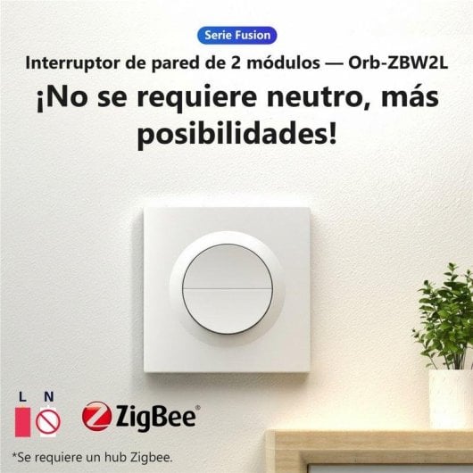 Interruttore Intelligente Sonoff Orb-ZBW2L Zigbee Doppio Canale Senza Neutro