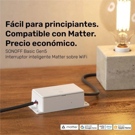 Interrupteur Intelligent Sonoff Basic Gen5 WiFi Matter 1 Canal Compatible Alexa Google Home