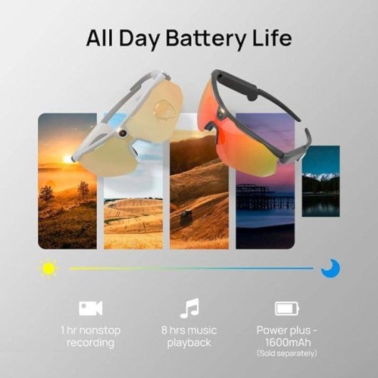 Lunettes sportives BleeqUp Ranger caméra IA Full HD audio Bluetooth orange/rouge