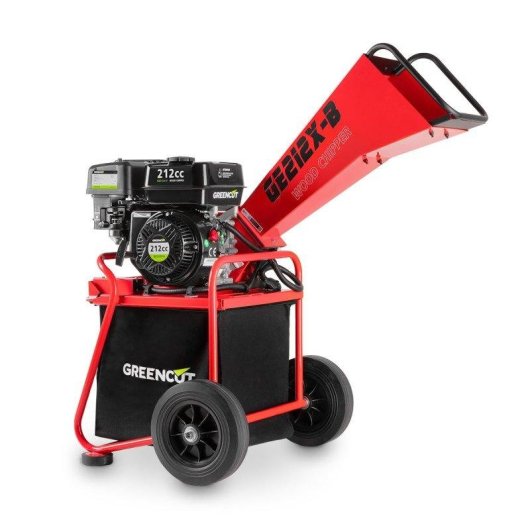 Biotrituradora Greencut GE212X-B gasolina 212cc 5kW corte 50mm saco 64L