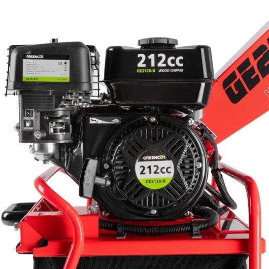 Biotrituradora Greencut GE212X-B gasolina 212cc 5kW corte 50mm saco 64L